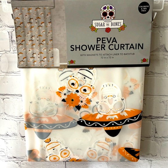 Other - 🔥🔥🆕🎃SUGAR And BONES💀☠️ PEVA SHOWER CURTAIN